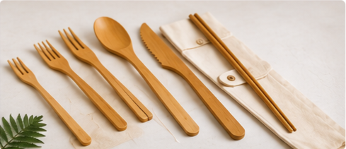 Bamboo Cutlery Set - Image 2
